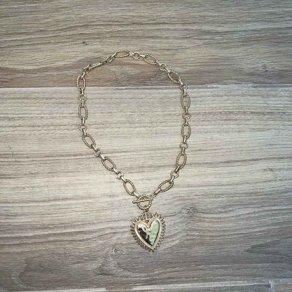 Gold Heart Pendant Necklace